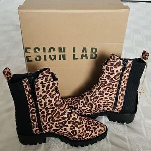 Design Lab Lord & Taylor Brown Combat Boots